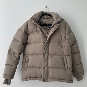 Aritzia TNA The Super Puff Original in Matte Taupe